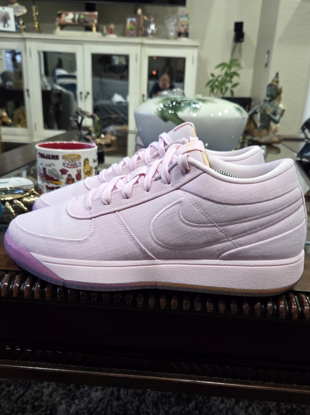 Nike Book 1 Men’s Low-Top Athletic Sneakers in Light Pink